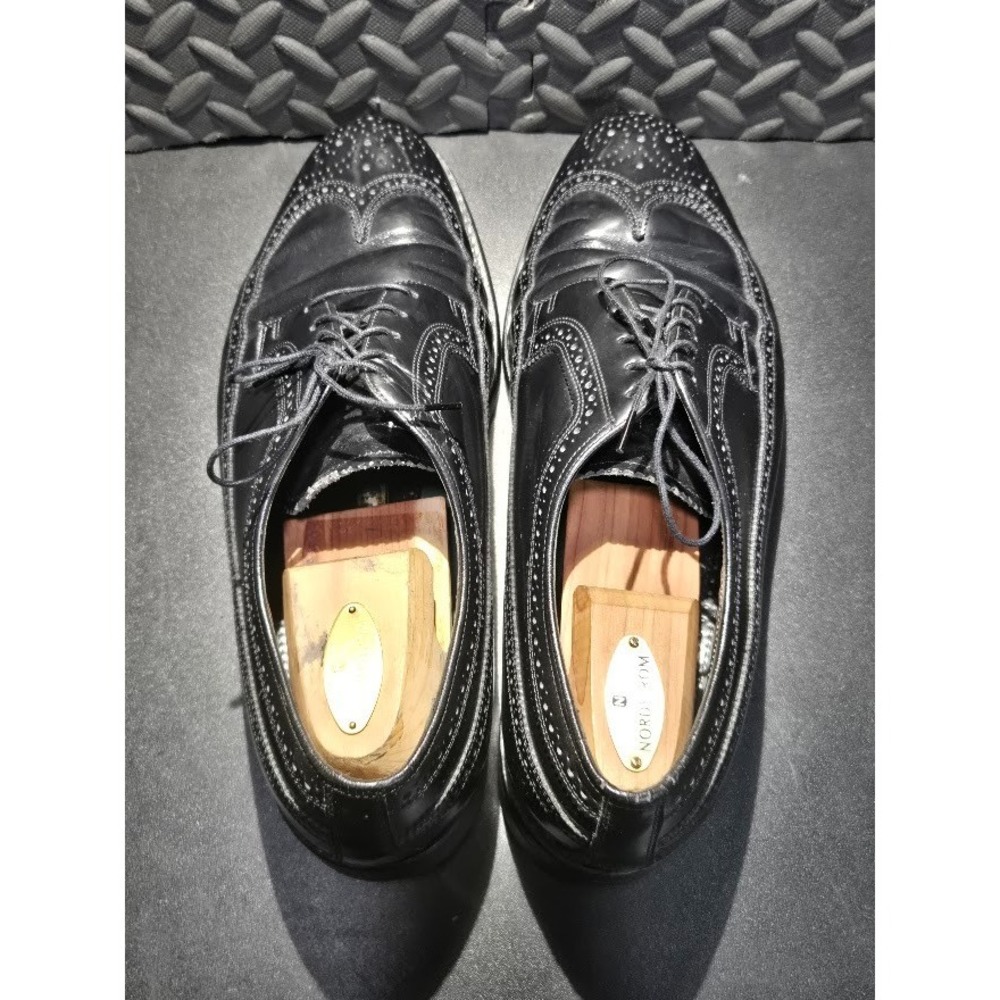 Florsheim Imperial 92654 Black Leather Wingtip Oxford Mens 12EEE Vintage - Picture 7 of 16